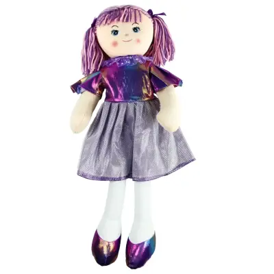 Vardem Parlak Elbiseli Bez Bebek 50 cm  - 4