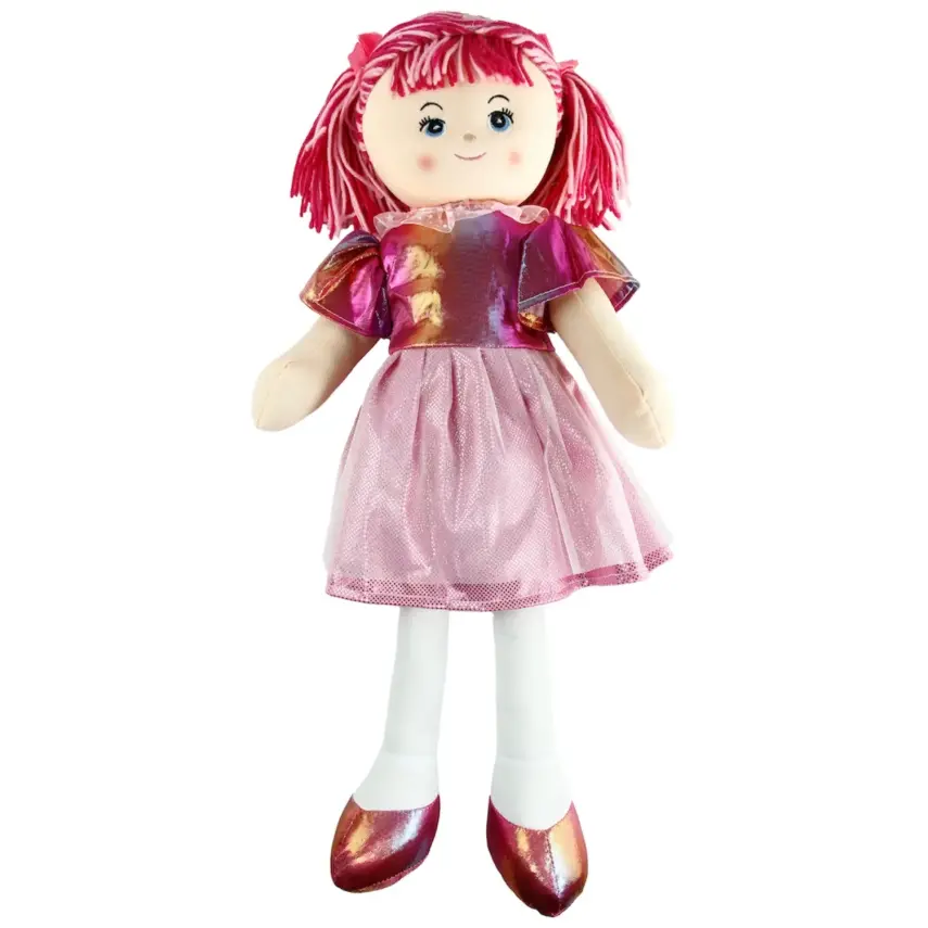 Vardem Parlak Elbiseli Bez Bebek 50 cm  - 5