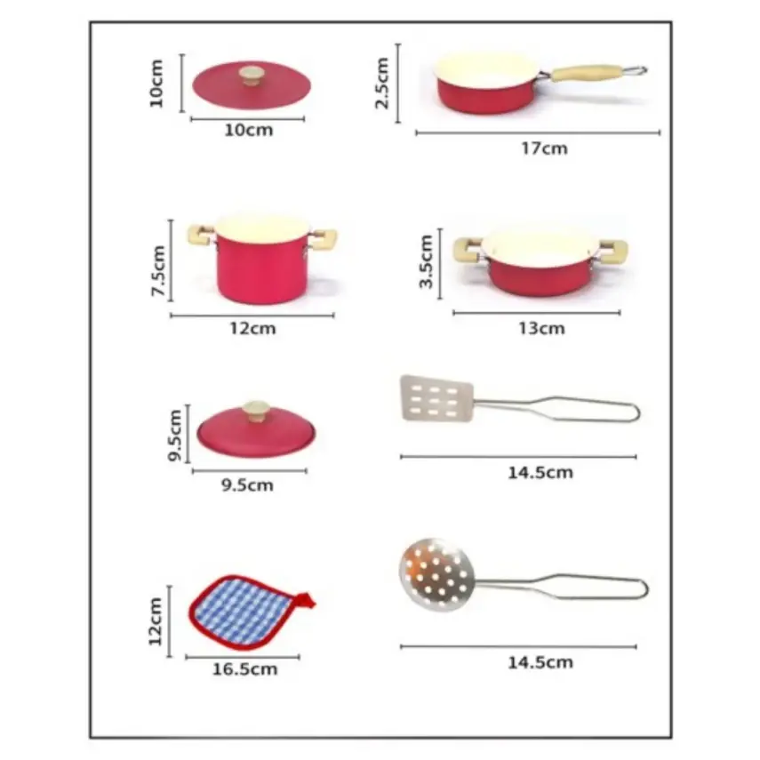 Vardem Pembe Emaye Tencere Tava Seti 8 Parça - 4
