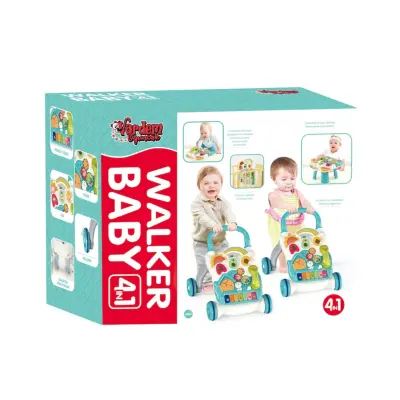 Vardem Piyanolu 4in1 Turkuaz Bebek Yürüteci Turkuaz - 3