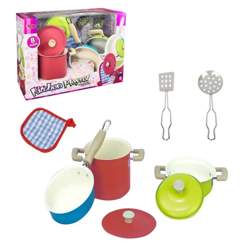 Vardem Renkli Emaye Tencere Tava Seti 8 Parça - 3