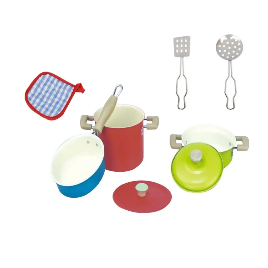 Vardem Renkli Emaye Tencere Tava Seti 8 Parça - 1