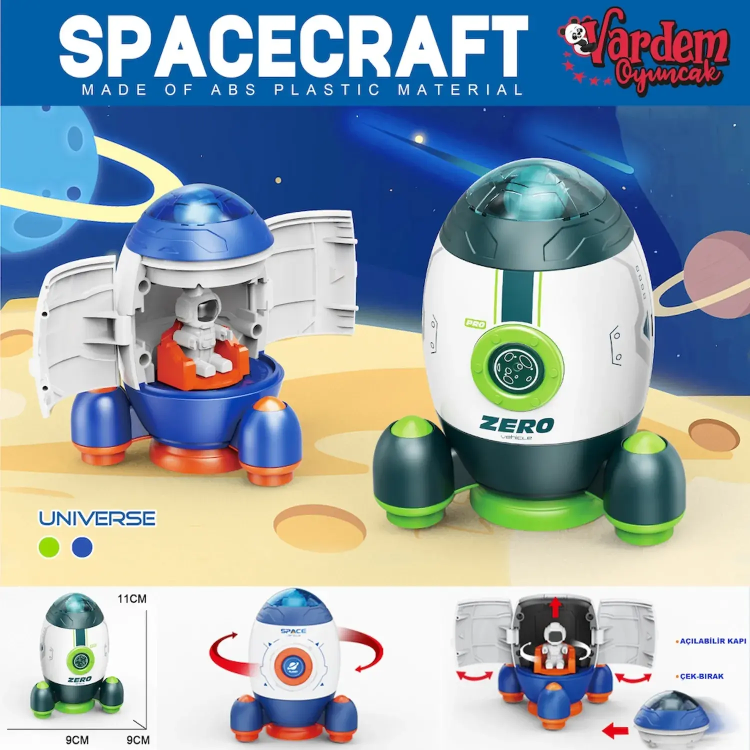 VOLANTI rocket Air eu40(25.0相当) Vardem Sürtmeli Astronotlu Uzay Roketi | Satın Al