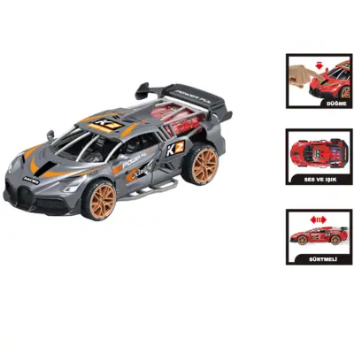 Vardem Sürtmeli Işıklı ve Sesli Renkli Yarış Arabası - 2