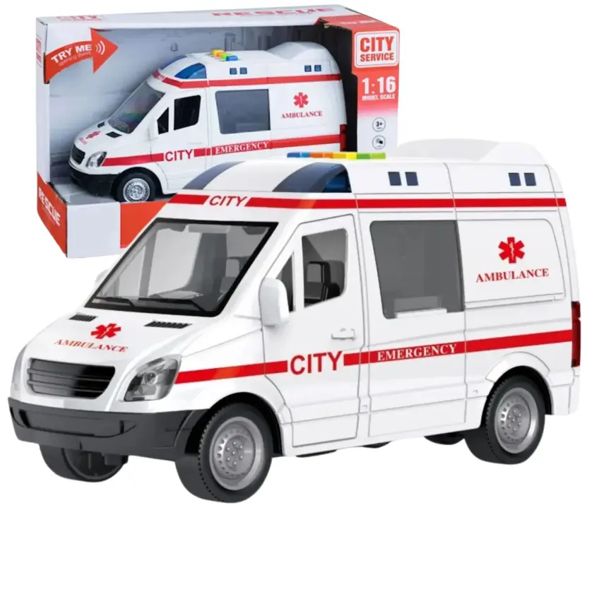 Vardem Sürtmeli Sesli Işıklı Ambulans Ve Polis Arabası 1:16 - 2