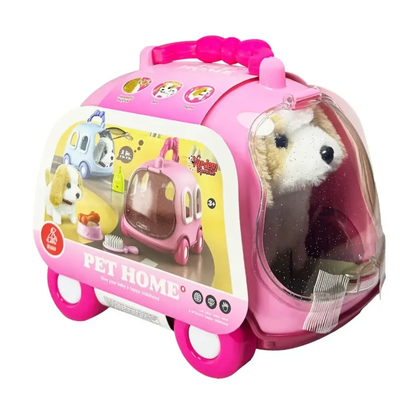 Vardem Taşıma Araba Çantalı Hareketli Pilli Köpek Set - 4