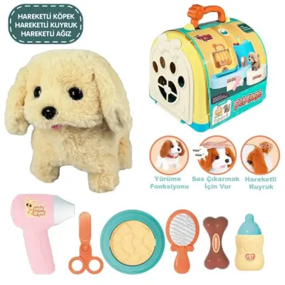 Vardem Taşıma Çantalı Hareketli Pilli Köpek Set1 Pet Shop (1)