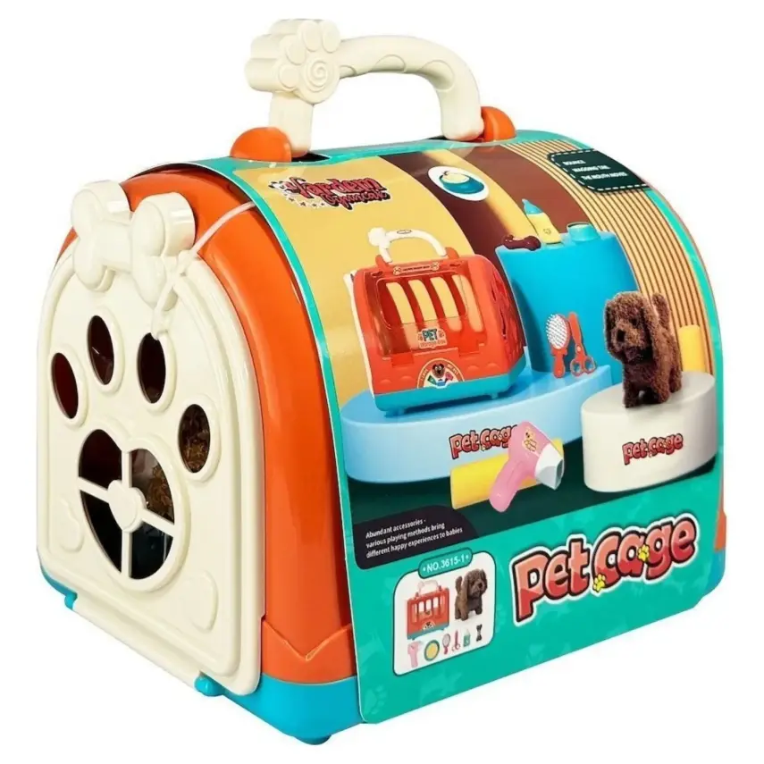 Vardem Taşıma Çantalı Hareketli Pilli Köpek Set2 Pet Shop - 1