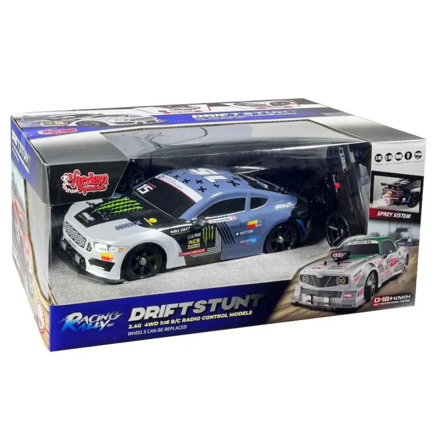 Vardem Uzaktan Kumandalı Full Fonksiyon 2.4G Şarjlı 1:16 4x4 Drift Araba (Işıklı ve Buharlı) GT - 3