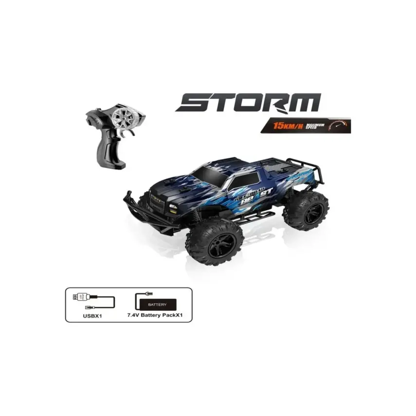 Vardem Uzaktan Kumandalı Full Fonksiyon 2.4Ghz Şarjlı Storm Off Road Araba 1:8 - 2