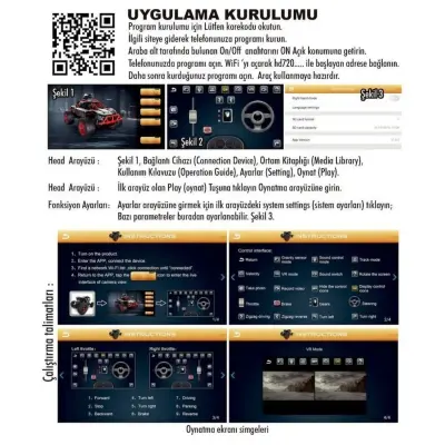 Vardem Uzaktan Kumandalı Full Fonksiyon Şarjlı 2.4G Kameralı Off Road Araba - 4