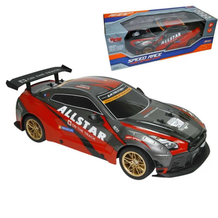 Vardem Uzaktan Kumandalı Full Fonksiyon Şarjlı Işıklı 2.4G 1:10Pvc Hızlı Araba - 5