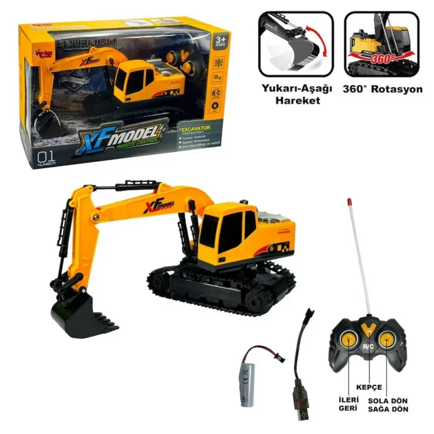 Vardem Uzaktan Kumandalı Full Fonksiyon Şarjlı XFModel Kazıcı - 2