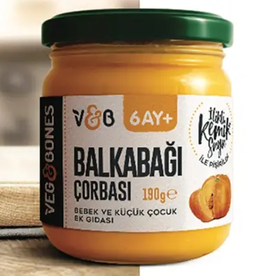 Veg&Bones İlikli Kemik Suyu Balkabağı Çorbası 190 gr (1)