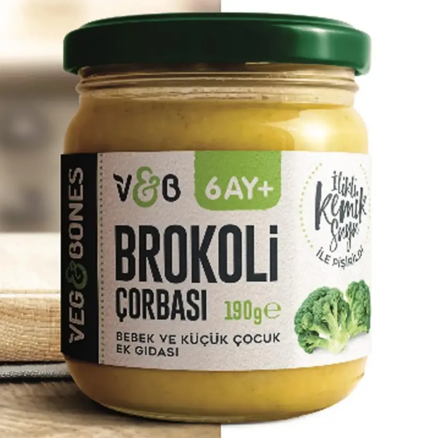 Veg&Bones İlikli Kemik Suyu Brokoli Çorbası 190 gr - 1