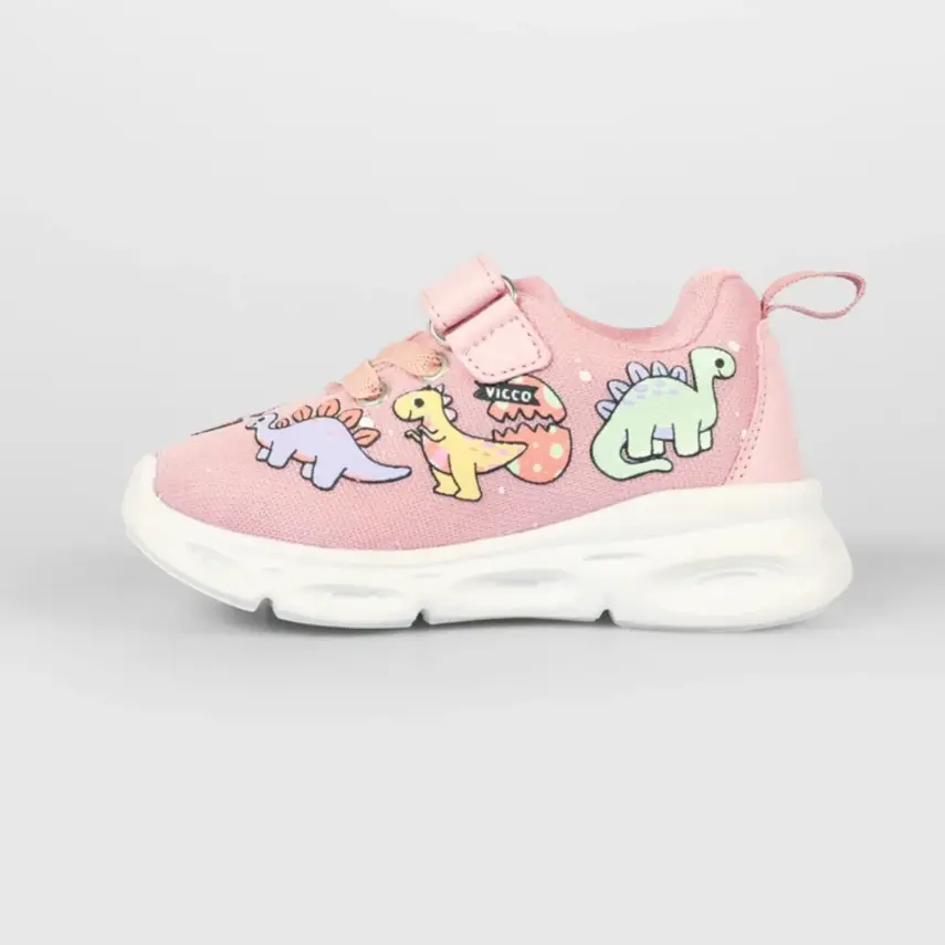 Vicco Dino Ayakkabı Spor Patik Işıklı Phylon Pudra - 7