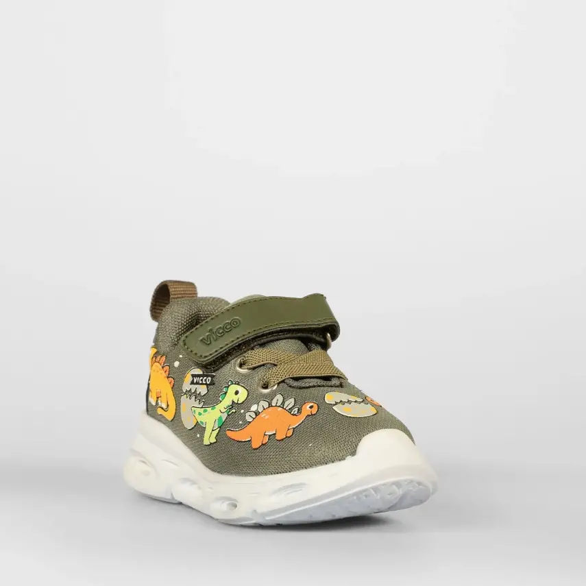 Vicco Dino Erkek Bebek Spor Ayakkabı Işıklı Phylon Haki - 7