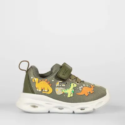 Vicco Dino Erkek Bebek Spor Ayakkabı Işıklı Phylon Haki - 9