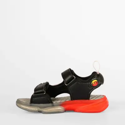 Vicco Felipe Erkek Bebek Sandalet Işıklı Phylon Siyah (1)