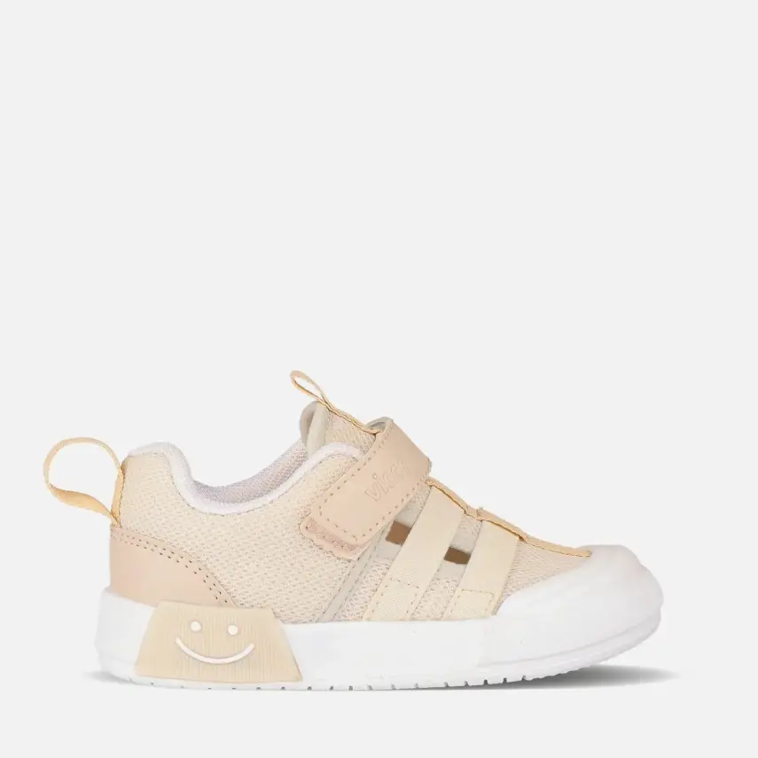 Vicco Momo Kız Bebek Işıklı Ayakkabı Bej - 1