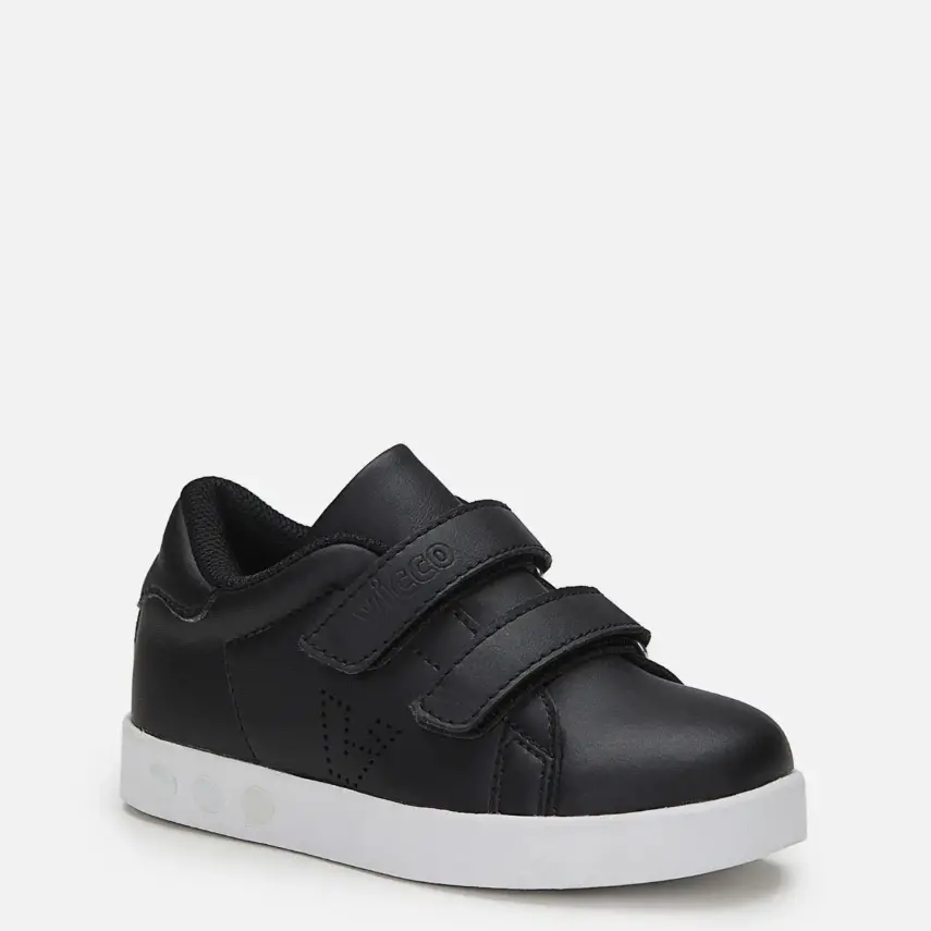 Vicco Oyo Işıklı Bebek Spor Ayakkabı Siyah - Beyaz Unisex - 9