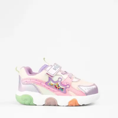 Vicco Queen Kız Çocuk Ayakkabı Spor Patik Işıklı Phylon Lila - 1