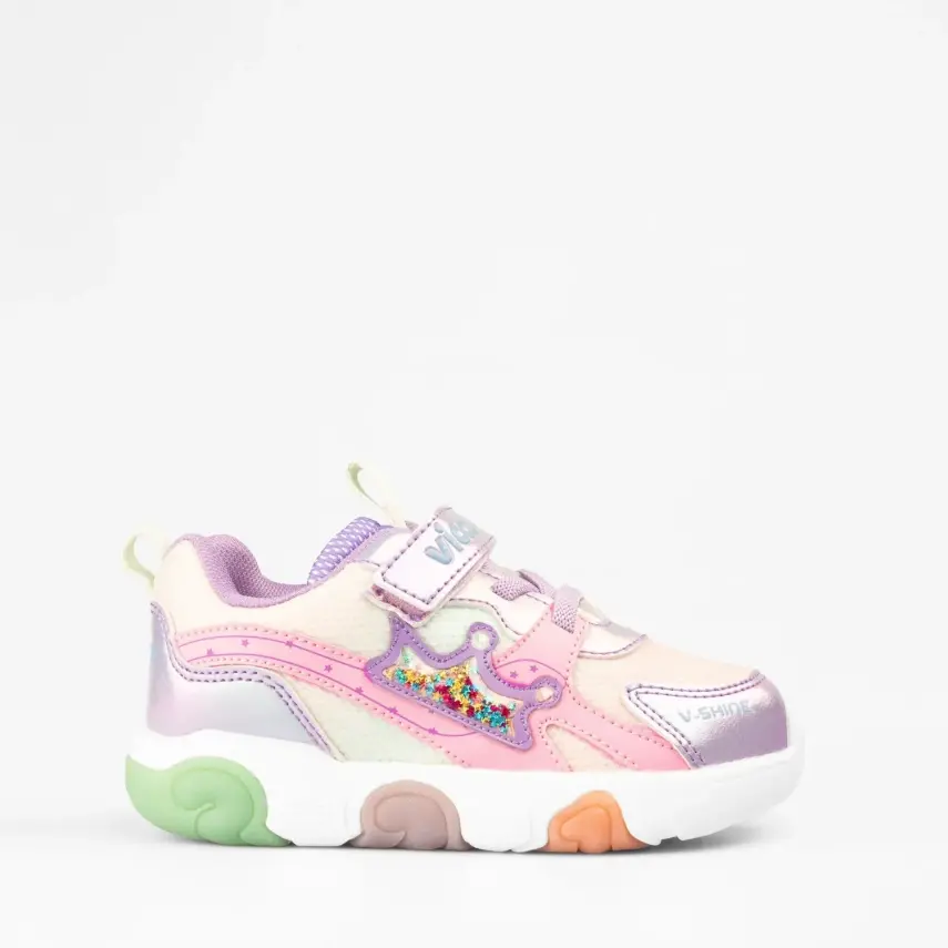 Vicco Queen Kız Çocuk Ayakkabı Spor Patik Işıklı Phylon Lila - 1