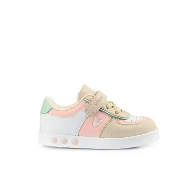 Vicco Sam Çocuk Ayakkabısı Spor Işıklı Pudra (1)