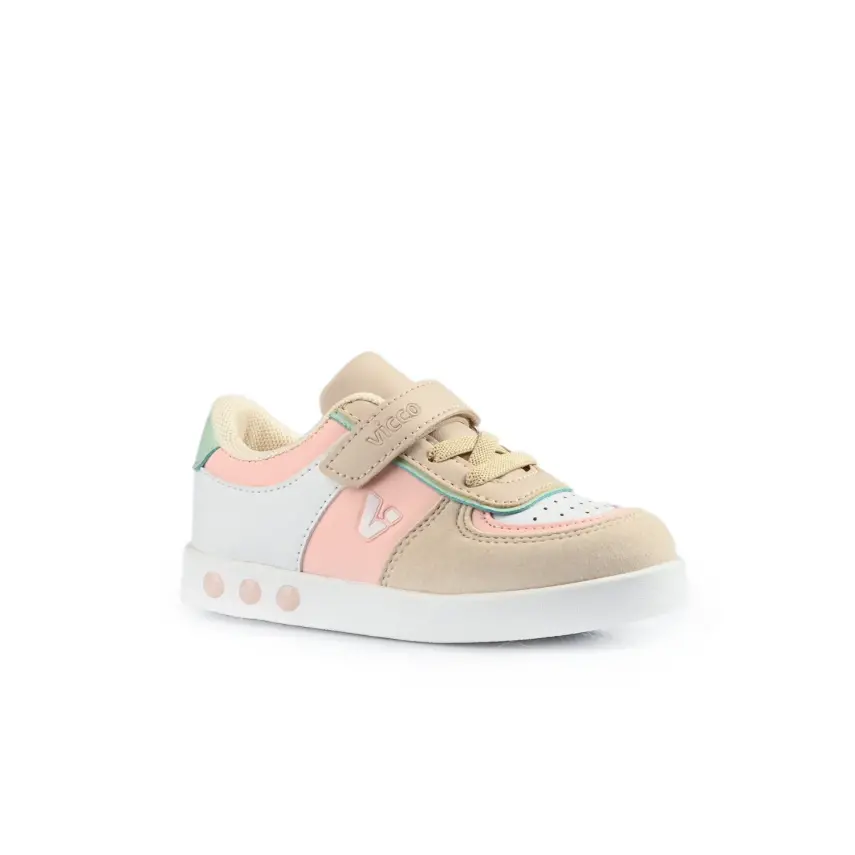 Vicco Sam Çocuk Ayakkabısı Spor Işıklı Pudra - 4