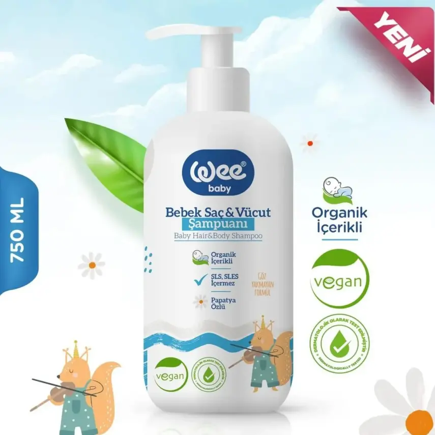 Wee Baby Bebek Saç Ve Vucüt Şampuanı 750 ml - 1