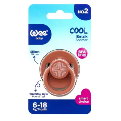 Wee Baby Cool Yuvarlak Uçlu Silikon Emzik No:2 6-18 Ay - 4