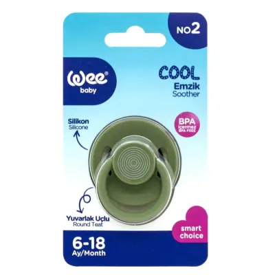 Wee Baby Cool Yuvarlak Uçlu Silikon Emzik No:2 6-18 Ay - 9