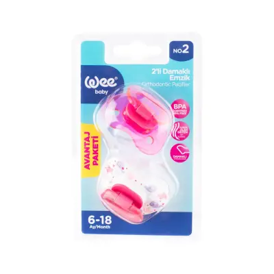 Wee Baby Damaklı Emzik 2li 6-18 Ay - 9