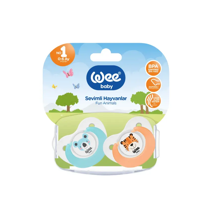 Wee Baby Emzik 2li Sevimli Hayvanlar No:2 - 8