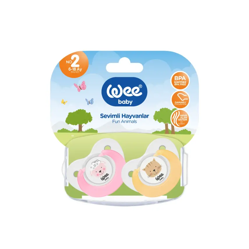 Wee Baby Emzik 2li Sevimli Hayvanlar No:2 - 6