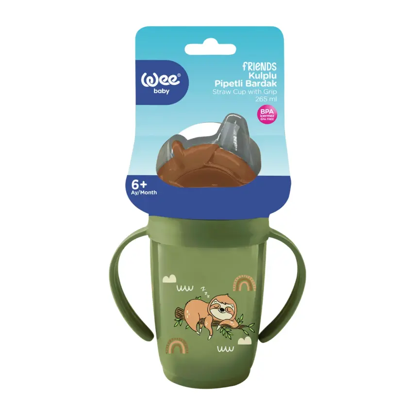 Wee Baby Friends Kulplu Pipetli Bardak 265 ml - 4