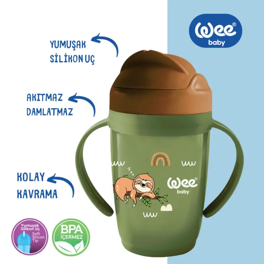 Wee Baby Friends Kulplu Pipetli Bardak 265 ml - 5