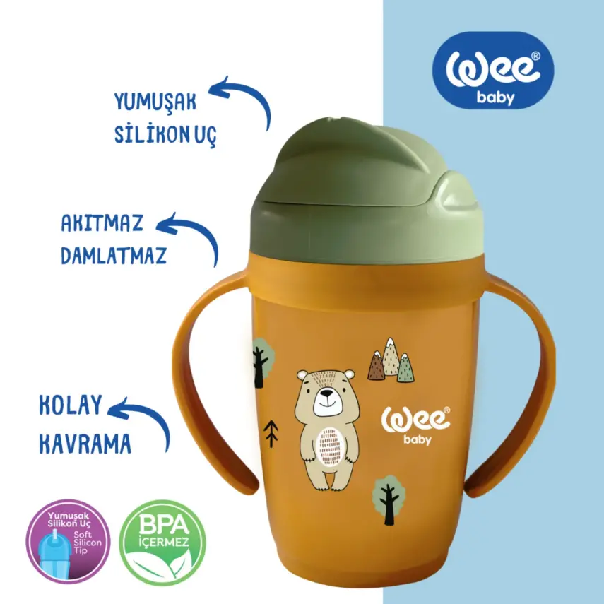 Wee Baby Friends Kulplu Pipetli Bardak 265 ml - 3