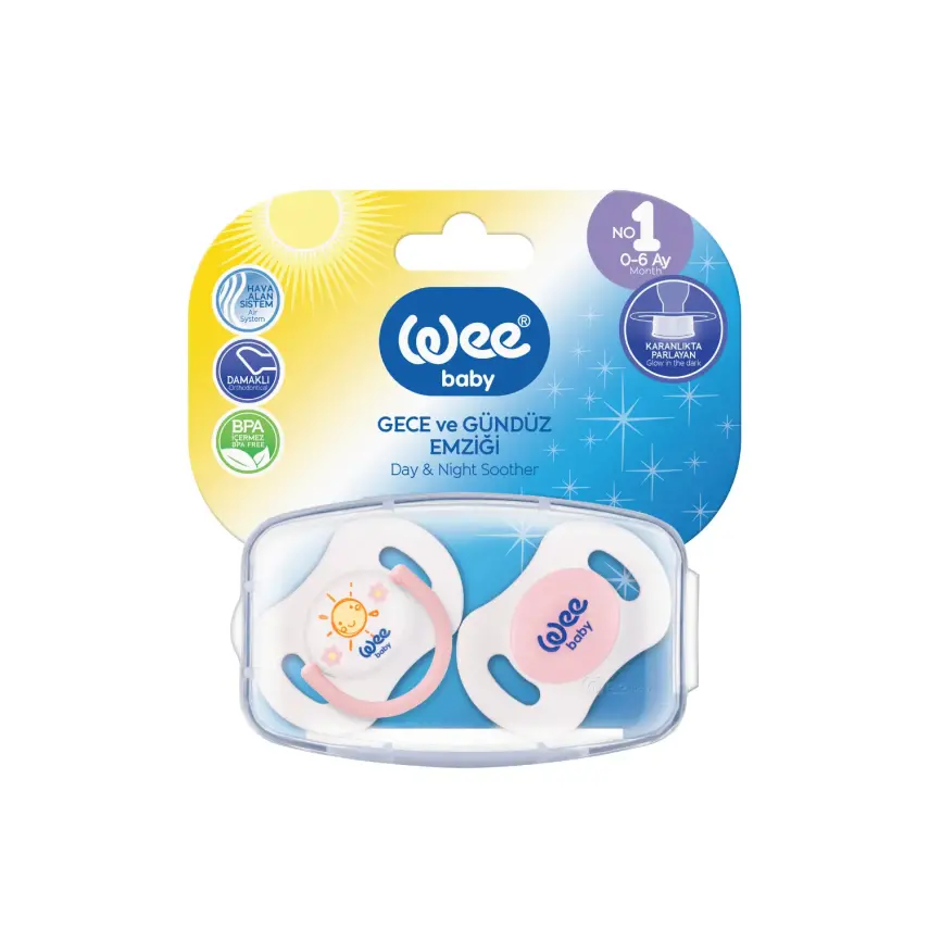 Wee Baby Gece ve Gündüz Silikon Emzik 2li 0+ Ay - 3