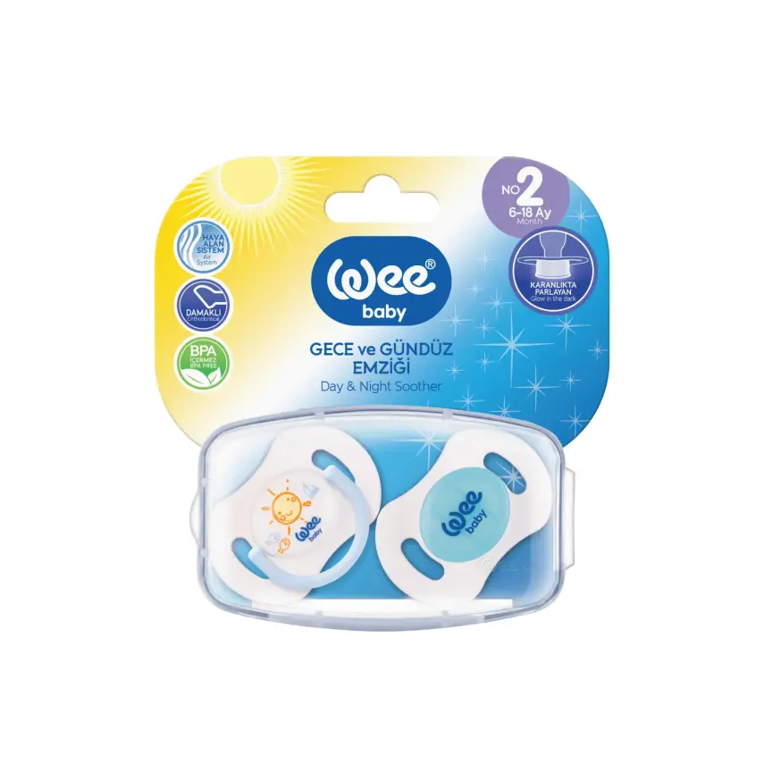 Wee Baby Gece ve Gündüz Silikon Emzik 2li 0+ Ay - 5