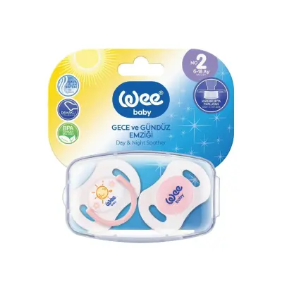 Wee Baby Gece ve Gündüz Silikon Emzik 2li 6+ Ay - 3