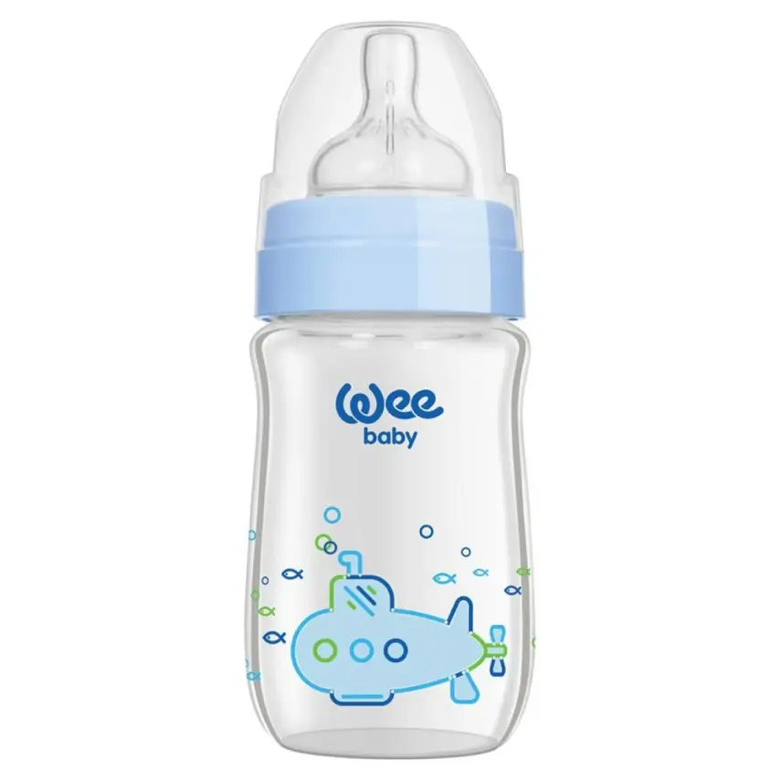 Wee Baby Klasik Plus Geniş Ağızlı Isıya Dayanıklı Cam Biberon 180 ml - 3