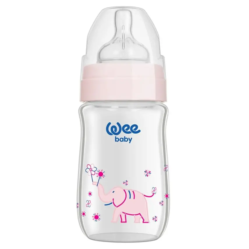 Wee Baby Klasik Plus Geniş Ağızlı Isıya Dayanıklı Cam Biberon 180 ml - 4