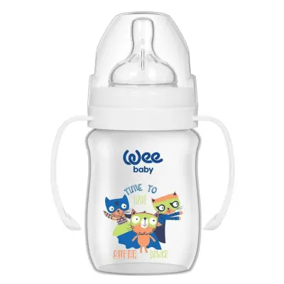 Wee Baby Klasik Plus Geniş Ağızlı Kulplu PP Biberon 150 ml - 2