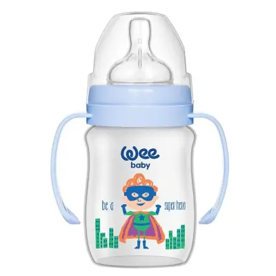 Wee Baby Klasik Plus Geniş Ağızlı Kulplu PP Biberon 150 ml - 3