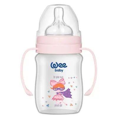 Wee Baby Klasik Plus Geniş Ağızlı Kulplu PP Biberon 150 ml - 4