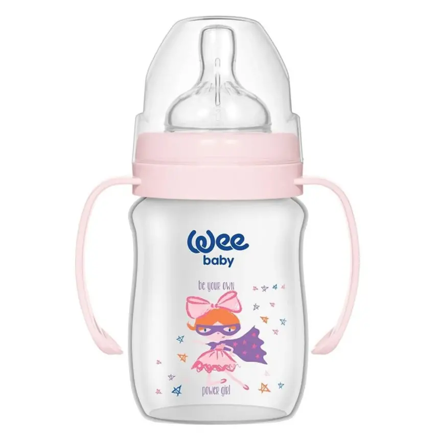 Wee Baby Klasik Plus Geniş Ağızlı Kulplu PP Biberon 150 ml - 4