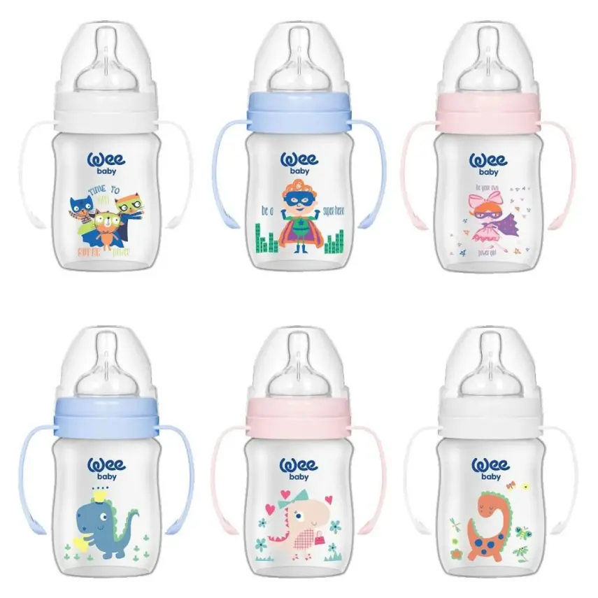 Wee Baby Klasik Plus Geniş Ağızlı Kulplu PP Biberon 150 ml - 1