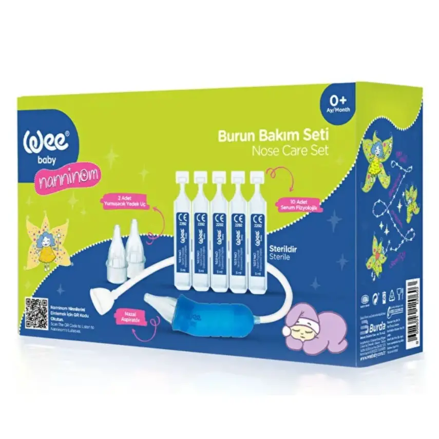 Wee Baby Nanninom Burun Aspiratörü +2 Yedek Uç + Serum Fizyolojik - 1
