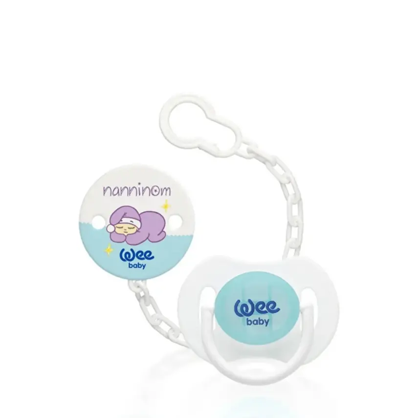 Wee Baby Nanninom Gece Emziği ve Emzik Askısı Seti - 1